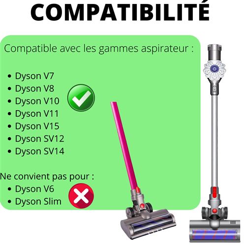 Compatible for Dyson V11 V10 V8 V7 accessoires d'aspirateur accessoire d' aspirateur lit brosse marié outil Compatible (Color : A) : :  Cuisine et Maison