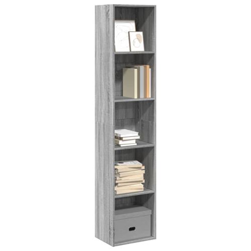 Bibliothèque sonoma gris 40x30x189 cm bois d ingénierie