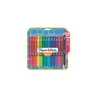 Lot De 10 Stylos Gel Paper Mate InkJoy Pointe Moyenne 0,7 Mm - Encre Rouge Intense, Écriture Fluide Sans Bavure
