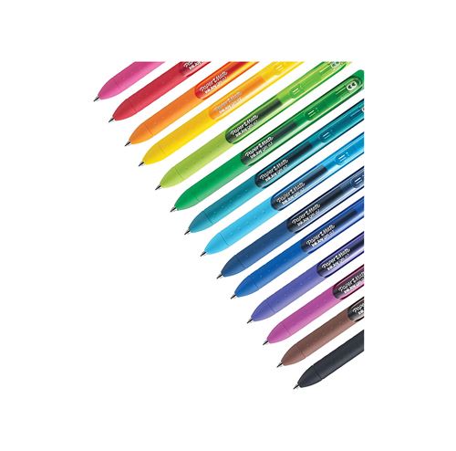 Stylo à bille rétractable InkJoy® gel 0,7 mm. Paquet de 14 couleurs mode  variées