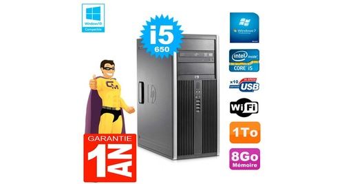 Pc hp 8100 tour core i5-650 ram 8go disque 1to graveur dvd wifi w7