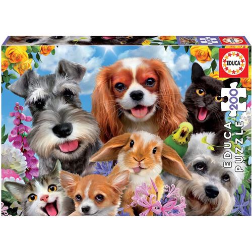 Educa Borras Educa Puzzle Enfant Selfie D’animaux - 200 Pièces - Image 2
