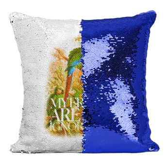 Fabulous Coussin avec Housse Sequin - Paillettes Bleu My Friends Are Not Ignoring Me [40 x 40 cm] - 1