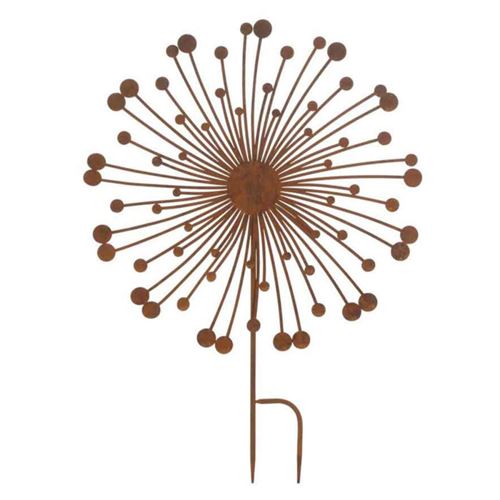 Décoration de Jardin en Métal Abstrait 70cm Marron