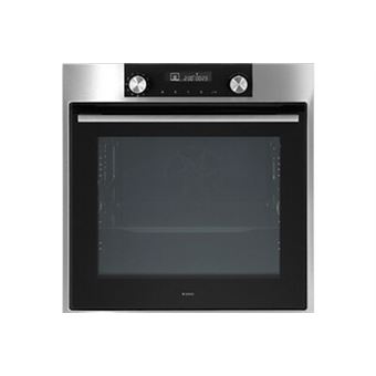 Four pyrolyse 60 cm-Inox anti-traces-71 L-Classe energetique A+-Display-2 boutons ergonomiques-Systeme 5 arrivees d''Air ThermoCirculaire-Temperature max 300C-12 fonctions-Sonde culinaire