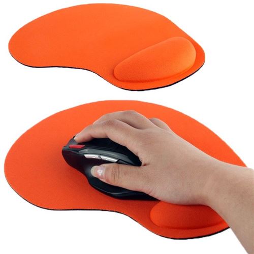 Non Communiqué Orange Tapis Souris Pc Repose Poignet Ergonomique Anti Dérapant Ultra Fin Tissus Yonis