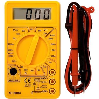 Multimètre digital 19 calibres - Zenitech - Bricolage