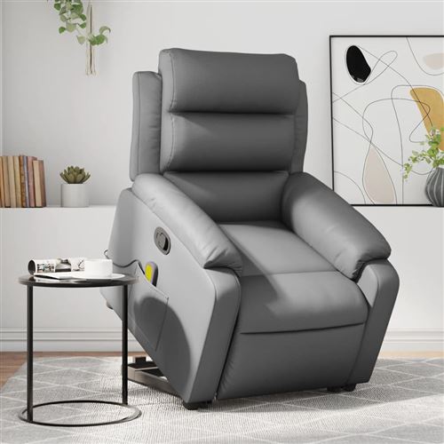 Non Communiqué Gris Vidaxl Fauteuil De Massage, Relaxation Similicuir