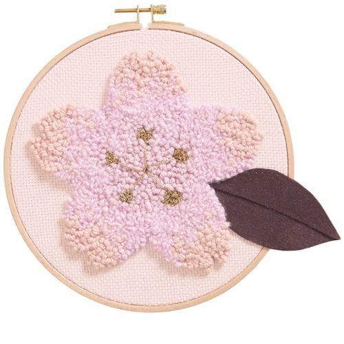 Coffret punch needle fleur de cerisier Ø 215 cm - Rico Design