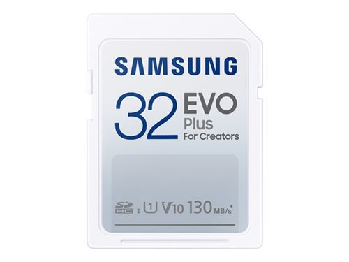 Samsung EVO Plus MB-SC32K - Carte mémoire flash - 32 Go - Video Class V10 / UHS-I U1 / Class10 - SDHC UHS-I