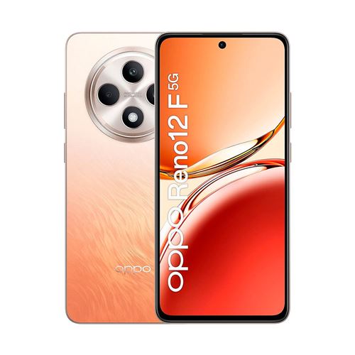 OPPO Reno12 F 5G - 5G smartphone - double SIM - RAM 8 Go / Mémoire interne 256 Go - microSD slot - écran OEL - 6.67 - 2400 x 1080 pixels (120 Hz) - 3 x caméras arrière 50 MP, 8 MP, 2 MP - front camera 32 MP - orange ambré