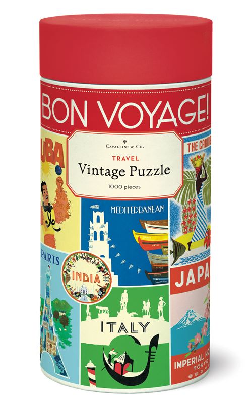 Puzzle Letterbox Cavallini Voyage 1000 Pièces 50 X 70 Cm