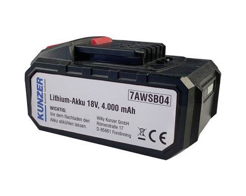 Kunzer 7AWSB04 Batterie pour outil 18 V 4000 mAh Li-Ion