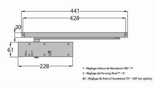 Groom 3400 - Ferme-porte - Fermetures Groom