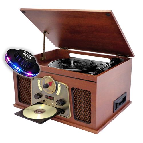 Cha&icirc;ne Hifi - INOVALLEY - RETRO10E-BTH-N - Bluetooth - Fonction encoding - Vinyle CD K7