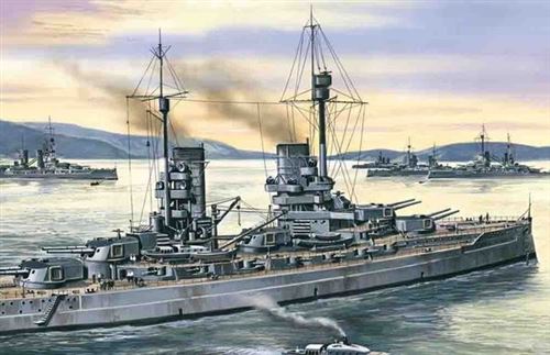 Maquette bateau ICM Konig : cuirass&eacute; allemand de la 1&egrave;re GM- 1/350 -