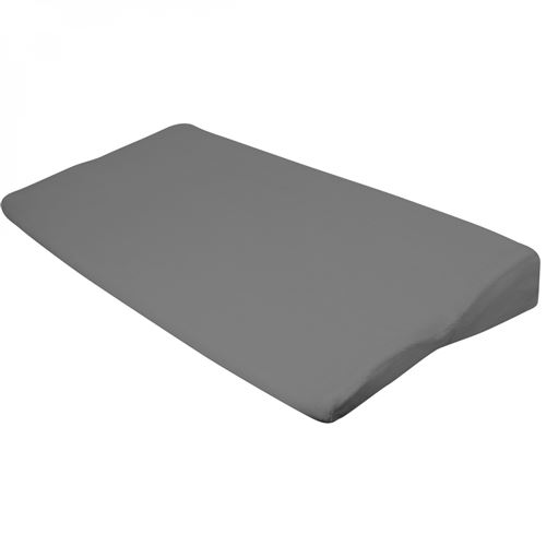 Lot de 5 draps housse 100% coton pour plan inclin&eacute; - 60 cm de large - Gris -