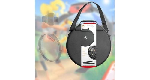 Étui de rangement eva protection bag portable travel crossbody pour ns switch fitness ring - noir