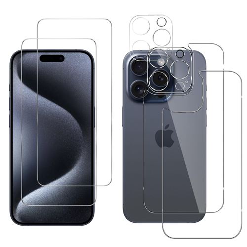 Verre Trempé Anti Espion pour iPhone 15 PRO et Protection Caméra [Pack 2]  Film Vitre Protection Phonillico® - Protection d'écran pour smartphone -  Achat & prix