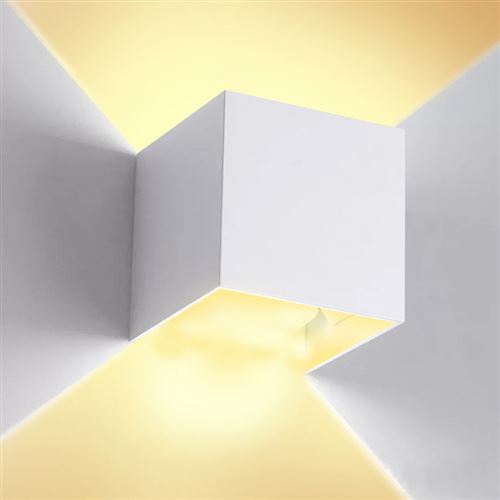 Applique murale LED IP65 Angle réglable Intérieur Lampe de couloir Applique extérieure 7W Blanc Blan