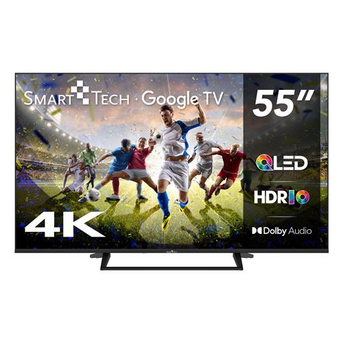 Smart Tech TV QLED 4K UHD 55' (139 cm) 55QG06K Google TV 4xHDMI 2xUSB HDR10 MEMC Dolby Digital Plus