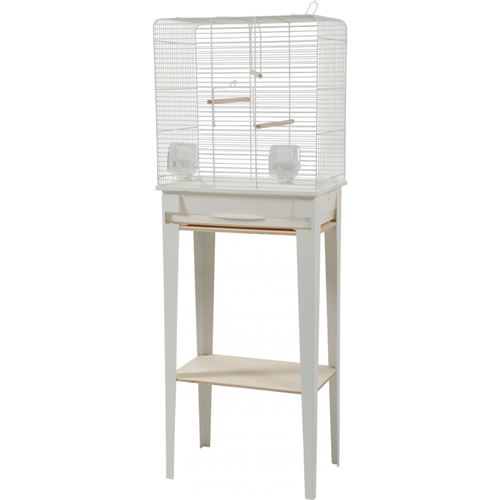 Meilleurs prix pour Cage et meuble CHIC LOFT. taille M. 44 x 28 x hauteur 124 cm. couleur blanc. - zolux - ZO-104181BLC