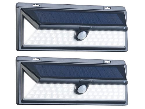 Luminea : Set de 2 appliques solaires à LED avec détecteur PIR 800 lm WL-1380.solar