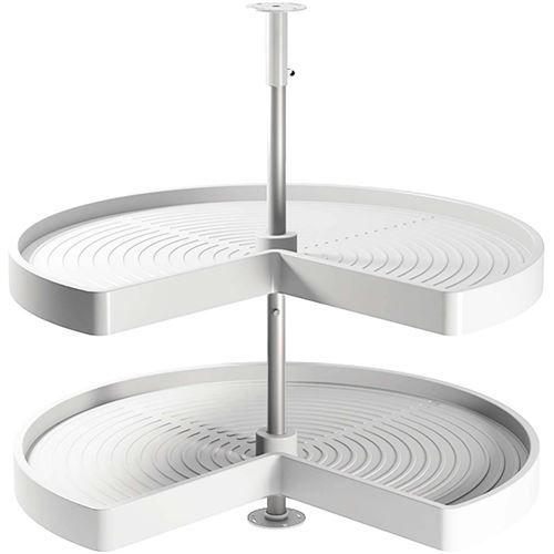 Emuca - Plateau Tournant Blanc 2 Niveaux Pour Module De Cuisine Shelvo Pour Module De 80 Cm