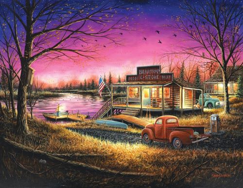 SunsOut Puzzle 1000 pièces - Pièces XXL - Chuck Black - A Perfect Evening