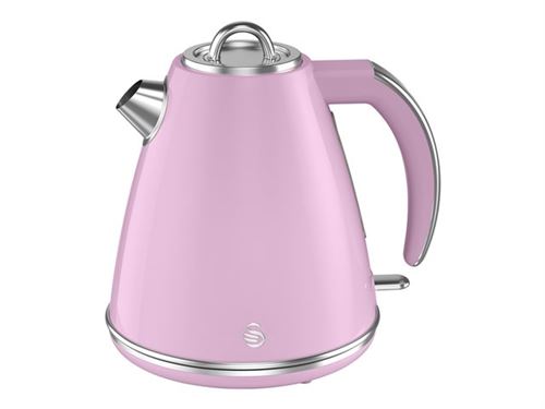 Swan Retro SK19020PN - Waterkoker - 1.5 liter - 3000 W - roze