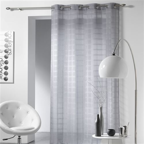Panneau a oeillets 140 x 240 cm voile sable candide Gris - Gris