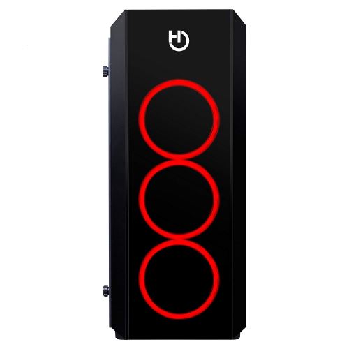 Hiditec ng-RX RGB Noir Imprimé d'ordinateur – Boitier d'ordinateur (PC, SECC, Verre trempé, ATX, Micro-ATX, Noir, Jeu, Ventilateurs de la boîte)