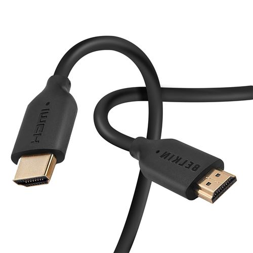 Belkin - Câble HDMI avec prise en charge éthernet, M/M, connecteurs plaqués or - 2M - Noir