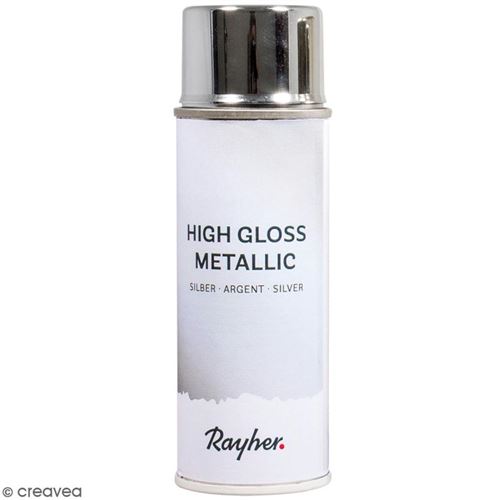 Bombe de peinture High gloss métallique - Argenté - 200 ml