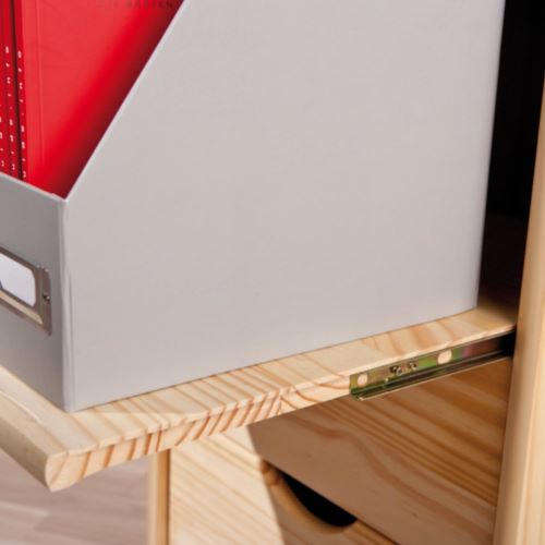 Paris Prix - Bureau 2 Tiroirs En Bois Massif noa 115cm Naturel