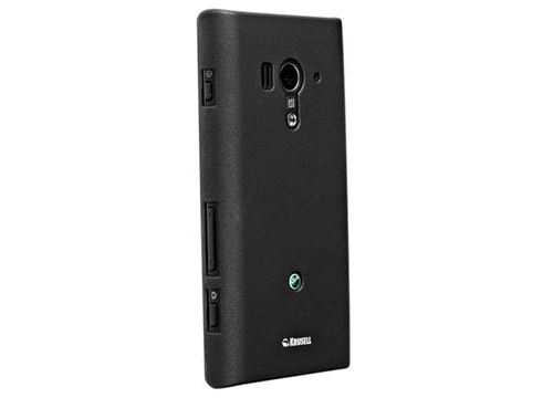 Krusell ColorCover - Beschermende bedekking voor mobiele telefoon - plastic - zwart metalliek - voor Sony XPERIA acro S