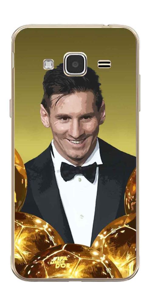 Coque TPU gel souple Samsung Galaxy J3 (2016) design Messi le ballon d'or