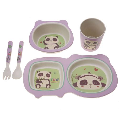 Set de repas enfant 5 pièces(Panda)