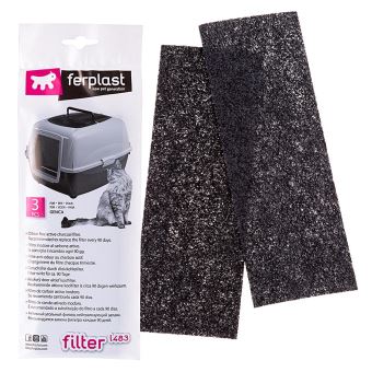 Filtre L4 Kit De Filtre De Remplacement Pour Litiere Box Toilette Pour Chats Genica Filtres Au Charbon Actif Neutralise Les Odeurs Paquet En 3 Parties 24 X 10 X H 5 3 Cm