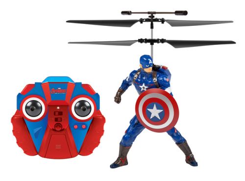 Captain America - Figurine Volante 2Ch - Helicoptere RC - Marvel Avengers