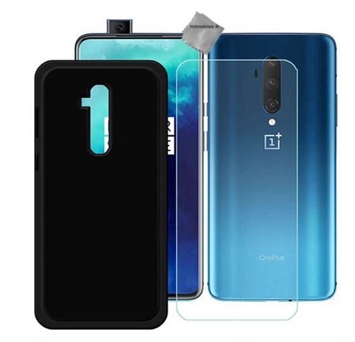 Housse etui coque pochette silicone gel fine pour OnePlus 7T Pro avec film ecran - NOIR