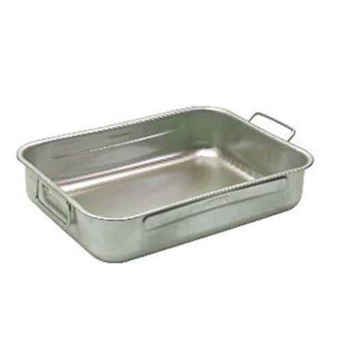 STEEL PAN SP11163 PLAT RECTANGULAIRE INOX 40cm, Acier Inoxydable, ARGENT, 40 x 28 x 8 cm