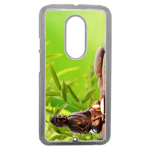 Coque Zen Attitude Bouddha Bougie Compatible Motorola Moto X2 Transparent