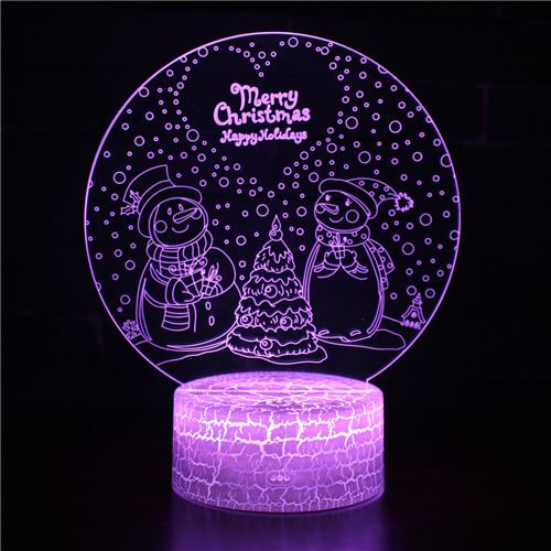 Stack Lampe 3D Tactile Veilleuses Enfant 7 Couleurs Avec Telecommande - Noël #641