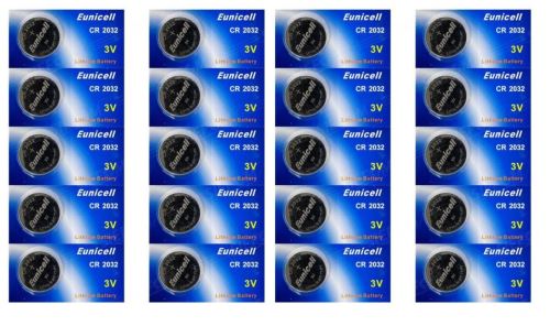 Lot de 20 piles boutons CR2032 DL2032 5004LC CR 2032 3 V EUNICELL …