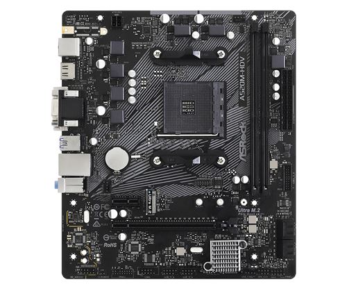 ASRock A520M-HDV - Carte-mère - micro ATX - Socket AM4 - AMD A520 Chipset - USB 3.2 Gen 1 - Gigabit LAN - carte graphique embarquée (unité centrale requise) - audio HD (8 canaux)