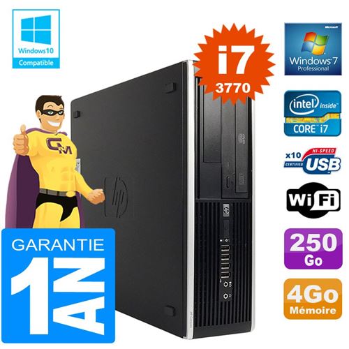 Pc hp compaq 8300 sff core i7-3770 ram 4go disque 250 go graveur dvd wifi w7 État correct - Hewlett-Packard reconditionné disponible sur Fnac