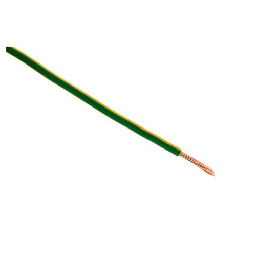 Fil d'alimentation électrique HO7V-R 6mm² Vert/Jaune - 10m