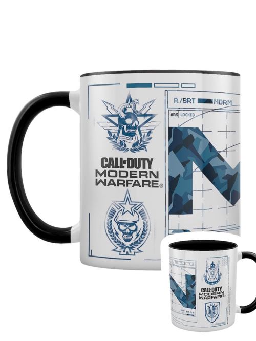 Call of Duty Tasse Modern Warfare Icons Intérieur de couleur noire blanc