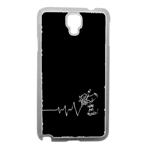 Coque Black Crayon Electrocardiogramme Compatible Samsung Note 3 Neo Transparent